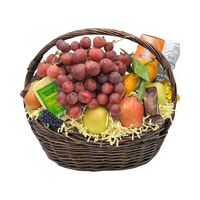 BSK4-Grapevine Charcuterie Fruit Basket - Honey Bear Fruit Baskets
