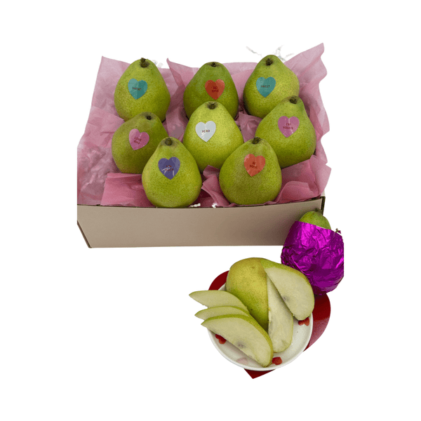 VDAY3 - Sweetheart Pears Box Gift - Honey Bear Fruit Baskets