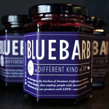 Load image into Gallery viewer, FOOD-Jam Bluebarb Mini Jar by Steamer&#39;s Coffeehouse Colorado - Honey Bear Fruit Baskets

