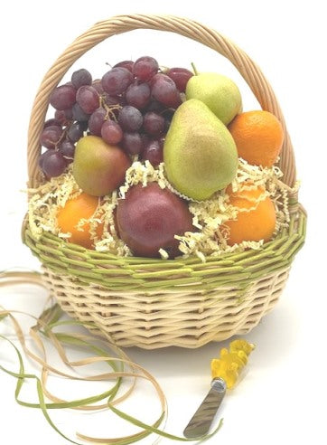 BUN1-Build a Small Fruit & Fancy Food Basket - Honey Bear Fruit Baskets
