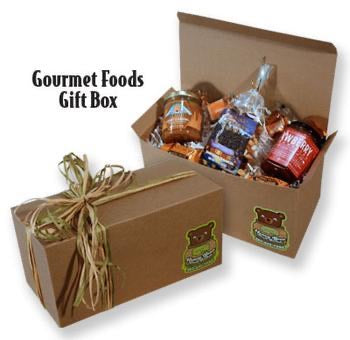 FOOD-Gourmet Foods Gift Box - Honey Bear Fruit Baskets